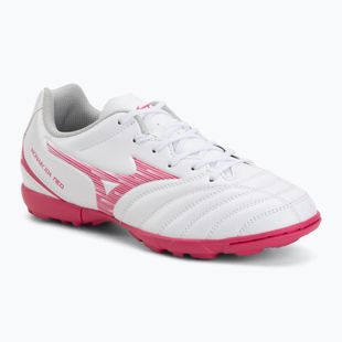 Children's football boots Mizuno Monarcida Neo III Select Jr AS white/fuchsia purple
