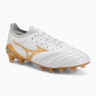 Football boots Mizuno Morelia Neo IV Beta Elite FG white/mp gold/cool gray 3c