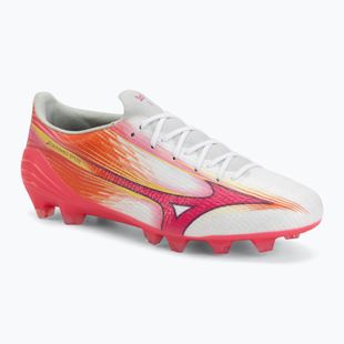 Football boots Mizuno Alfa III Pro FG white/fuchsia purple