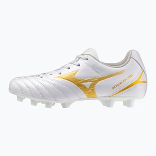 Children's football boots Mizuno Monarcida Neo III Select FG white/mp gold
