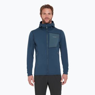 Men's trekking jacket Rab Superflux Hoody tempest blue