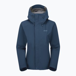 Women's rain jacket Rab Downpour tempest blue