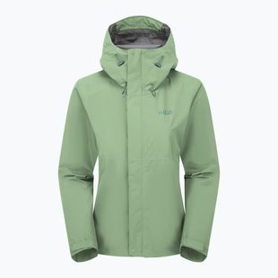 Women's rain jacket Rab Downpour fig green
