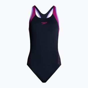 Speedo Hyperboom Splice Flyback women's one-piece swimsuit navy blue 8-00305015158