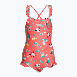 Speedo Digital Frill Thinstrap Children's One-Piece Swimsuit Orange 8-1288115155