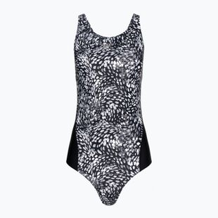 Speedo women's one-piece swimsuit Allover Digital Recordbreaker black/usa charcoal/shark grey/white