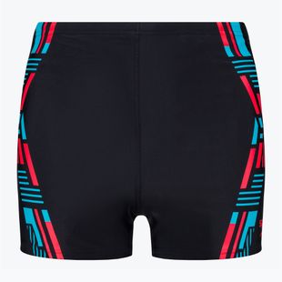 Men's Speedo Tech Print swim shorts black/orange
