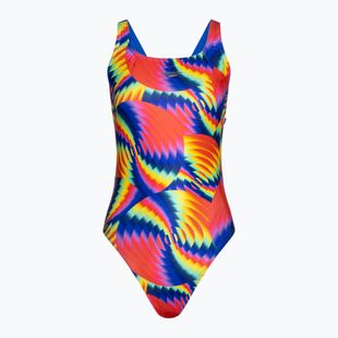 Speedo women's swimsuit Allover Digital Leaderback watermelon/flare pink/man peel/lemon drizzle