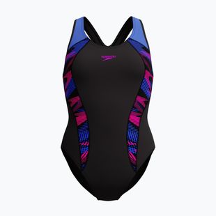 Ladies' one-piece swimsuit Speedo Placement Laneback zoom boom placement/speedo black