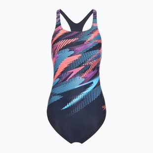 Speedo women's one-piece swimsuit Digital Placement Medalist zoom boom/true navy