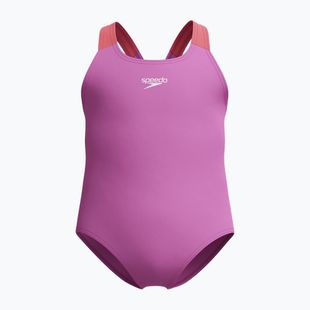 Children's one-piece swimsuit Speedo Learn To Swim Medalist neon violetl