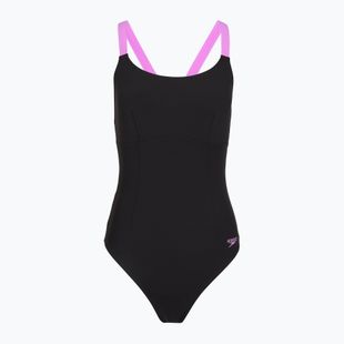 Women's one-piece swimsuit Speedo Shaping Crossback neon violet