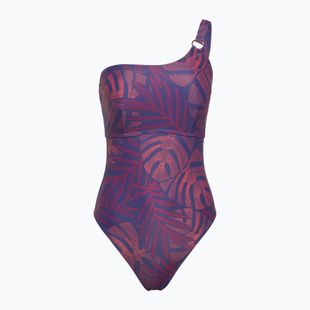Speedo women's one-piece swimsuit Shaping Printed Asymmetric hapuna blue