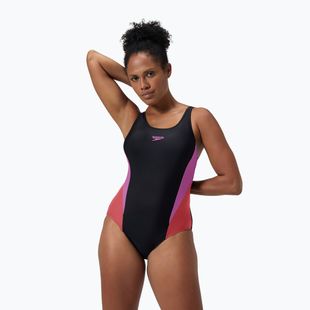 Women's one-piece swimsuit Speedo Colourblock 2.0 neon violet