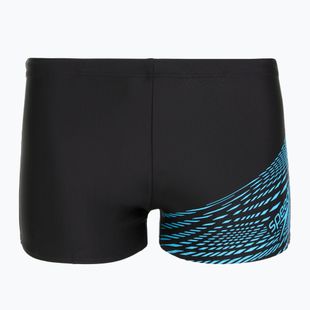 Speedo Medley Logo Aquashort men's swimming boxers black/picton blue