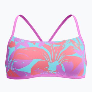 Speedo Allover Digital Crossback Swimsuit Crop Top caluna floral/arctic glass