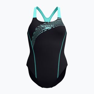 Women's one-piece swimsuit Speedo Medley Logo Medalist arctic glass