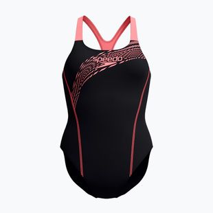 Ladies' one-piece swimsuit Speedo Medley Logo Medalist coral sands