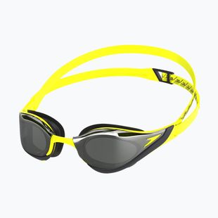 Speedo Fastskin Pure Focus Mirror swim goggles hyper yellow/smoke/silver mirror