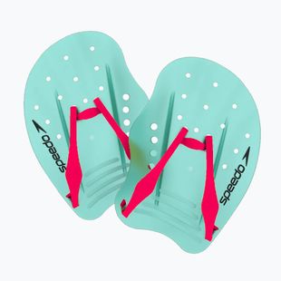 Swimming paddles Speedo Tech lava red/chill arctic glass