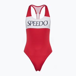 Speedo Colourblock Racerback women's one-piece swimsuit high risk red