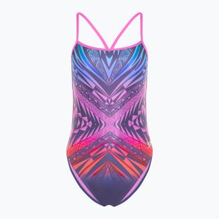 Women's one-piece swimsuit Speedo Placement Digital Vback balance blend/hapuna blue
