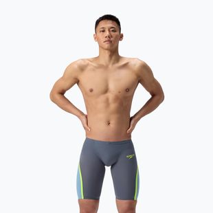 Men's swim jammers Speedo Fastskin LZR Intent 2.0 Jammer grey lead/acadia blue/hyper yellow