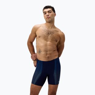 Men's swim jammers Speedo Duo Logo Print Mid Jammer navy/sugar blue