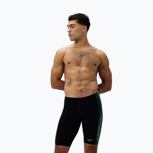 Men's swim jammers Speedo Endurance+ Tech Panel Jammer black/turquoise gem