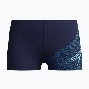 Children's swim boxers Speedo Medley Logo Aquashort peacoat/sugar blue