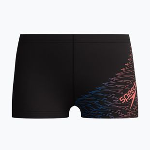 Children's swim boxers Speedo Medley Logo Aquashort anthracite/neon coral