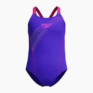 Children's one-piece swimsuit Speedo Medley Logo Medalist indigo glow