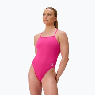 Women's one-piece swimsuit Speedo FL Solid V-Back flare pink