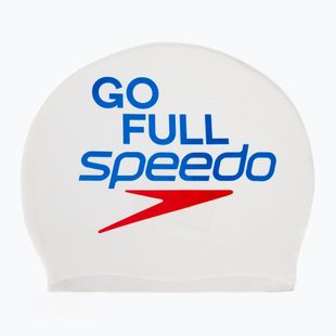 Swim cap Speedo Printed Silicone speedo white go full speedo
