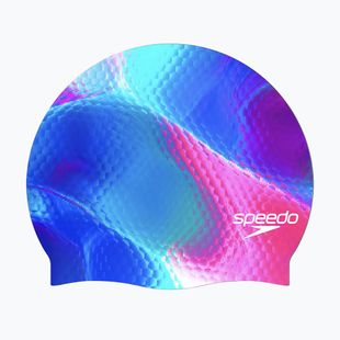Swim cap Speedo Printed Silicone techno snake deep sapphire