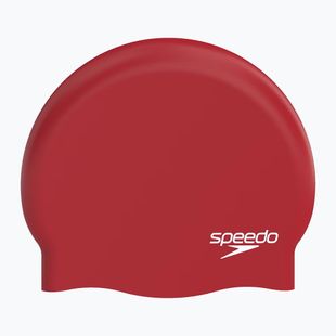 Swim cap Speedo Plain Moulded Silicone speedo red