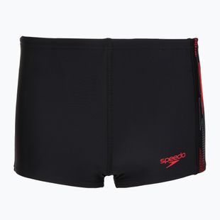 Boys' swim boxers Speedo Plastisol Placement Aquashort anthracite/hrr