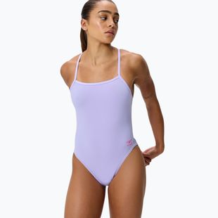 Women's one-piece swimsuit Speedo FL Solid V-Back 2.0 bright lavender