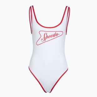 Women's one-piece swimsuit Speedo Solid Bound Scoop high risk red/bright white