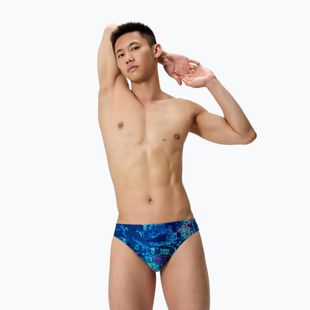 Men's swim boxers Speedo Printed Brief pixel pool/navy