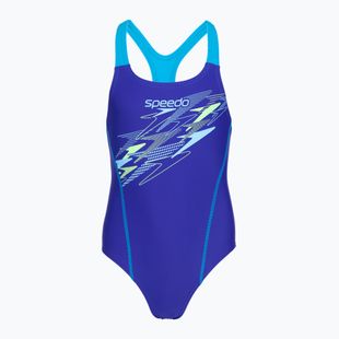 Children's one-piece swimsuit Speedo Medley Logo Medalist sapphire/mayan blue