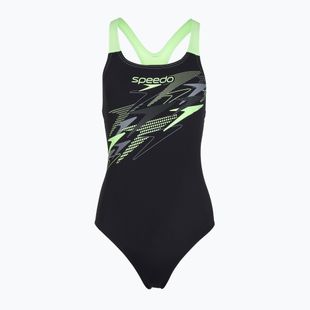 Ladies' one-piece swimsuit Speedo Medley Logo Medalist anthracite/clover