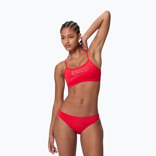 Women's two-piece swimsuitSpeedo Endurance+ Logo Thin Strap high risk red