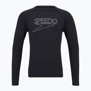 Men's swimming longsleeve Speedo Endurance+ Logo Rash Guard anthracite