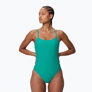 Women's one-piece swimsuit Speedo Solid Racerback peacock teal/peacoat