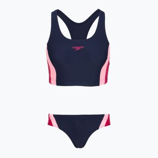 Ladies' one-piece swimsuit Speedo Colourblock Splice 2.0 peacoat/pink