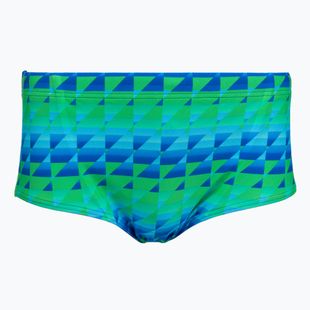 Men's swim boxers Speedo ML Printed 13.5 cm Brief quilted triangles/lagoon blue