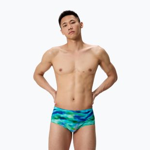 Men's swim boxers Speedo Printed 13.5 cm Brief sunset grove/green