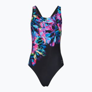 Ladies' one-piece swimsuit Speedo FL Placement Printed Powerback glitchy garden/black