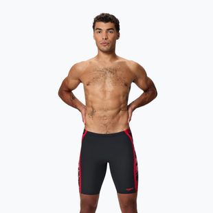 Men's swim jammers Speedo Hyper Boom Splice anthracite/high risk red